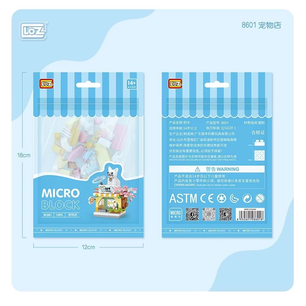 Loz 8601 Mikro Blok Çanta Pet Shop