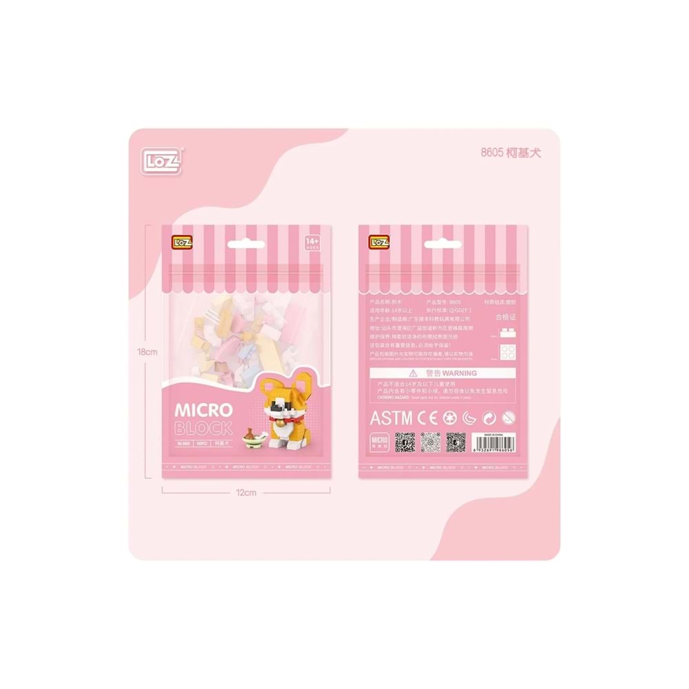 Loz 8605 Mikro Blok Çanta Corgi Köpek