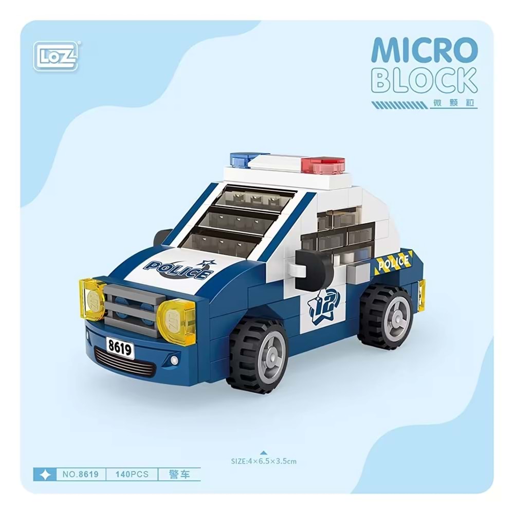 Loz 8619 Mikro Blok Çanta Polis Arabası