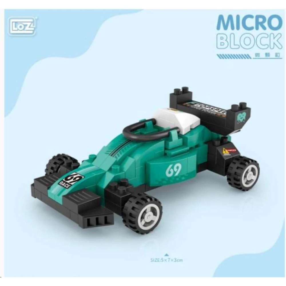Loz 8623 Mikro Blok Çanta F1 Yarış Arabası
