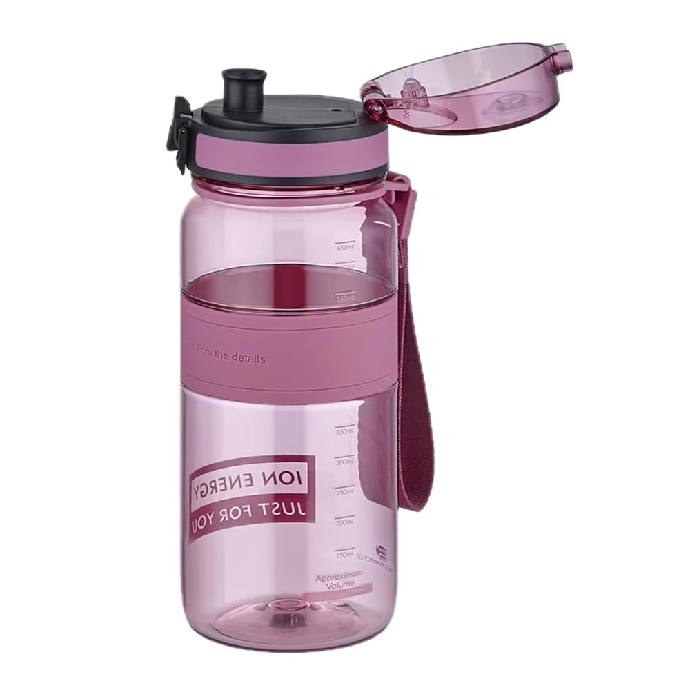 Tritan Su Matarası 650 Ml Yenilenen Renkler plum red