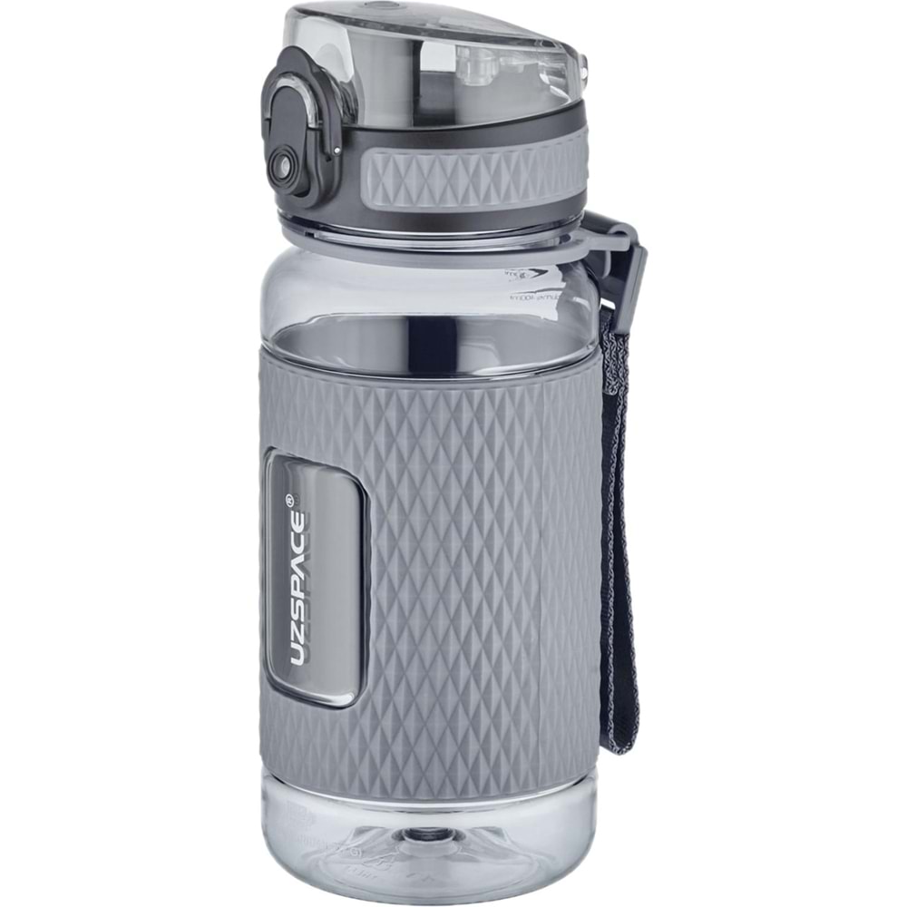 Uzspace Matara 400ml Çocuk Tritan Su Matarası Silikon Korumalı Kaydırmaz Gövde