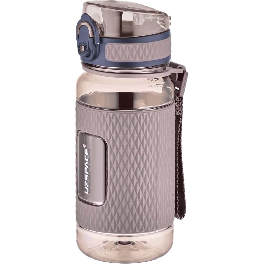 Uzscape Kahverengi Ff 400ml Çocuk Tritan Su Matarası Silikon Korumalı Kaydırmaz Gövde Plastik 0,40 L