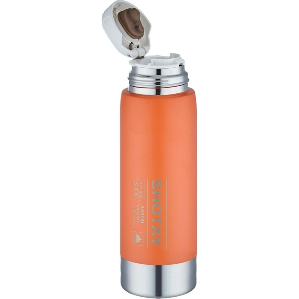 600 Ml Çelik Kamp Termosu Ağızlık Ve Ekstra Bardaklı