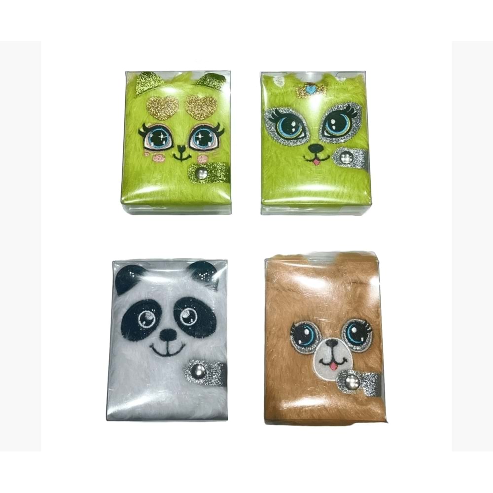 Sevimli Mini Peluş Anahtarlıklı Defter