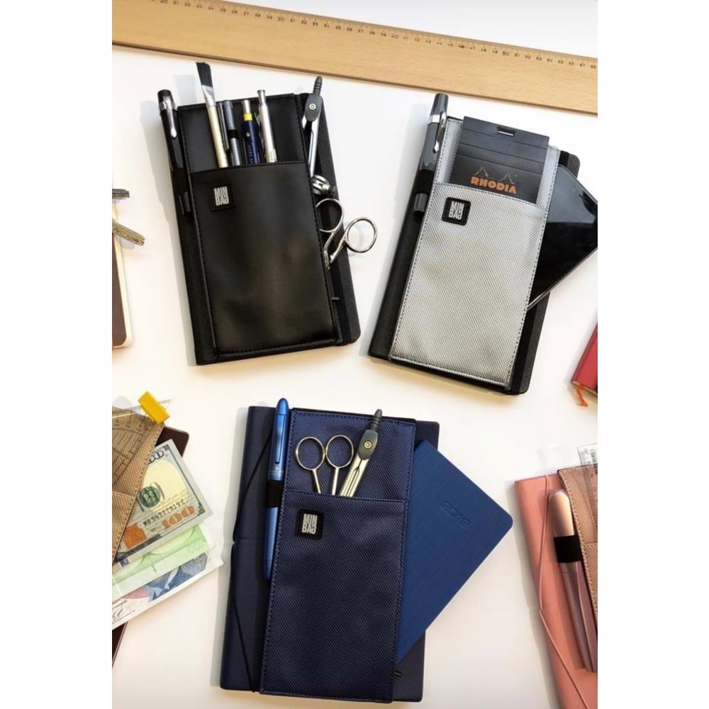 Mınbag Çok Amaçlı Defter Ve Ajanda Çantası Siyah