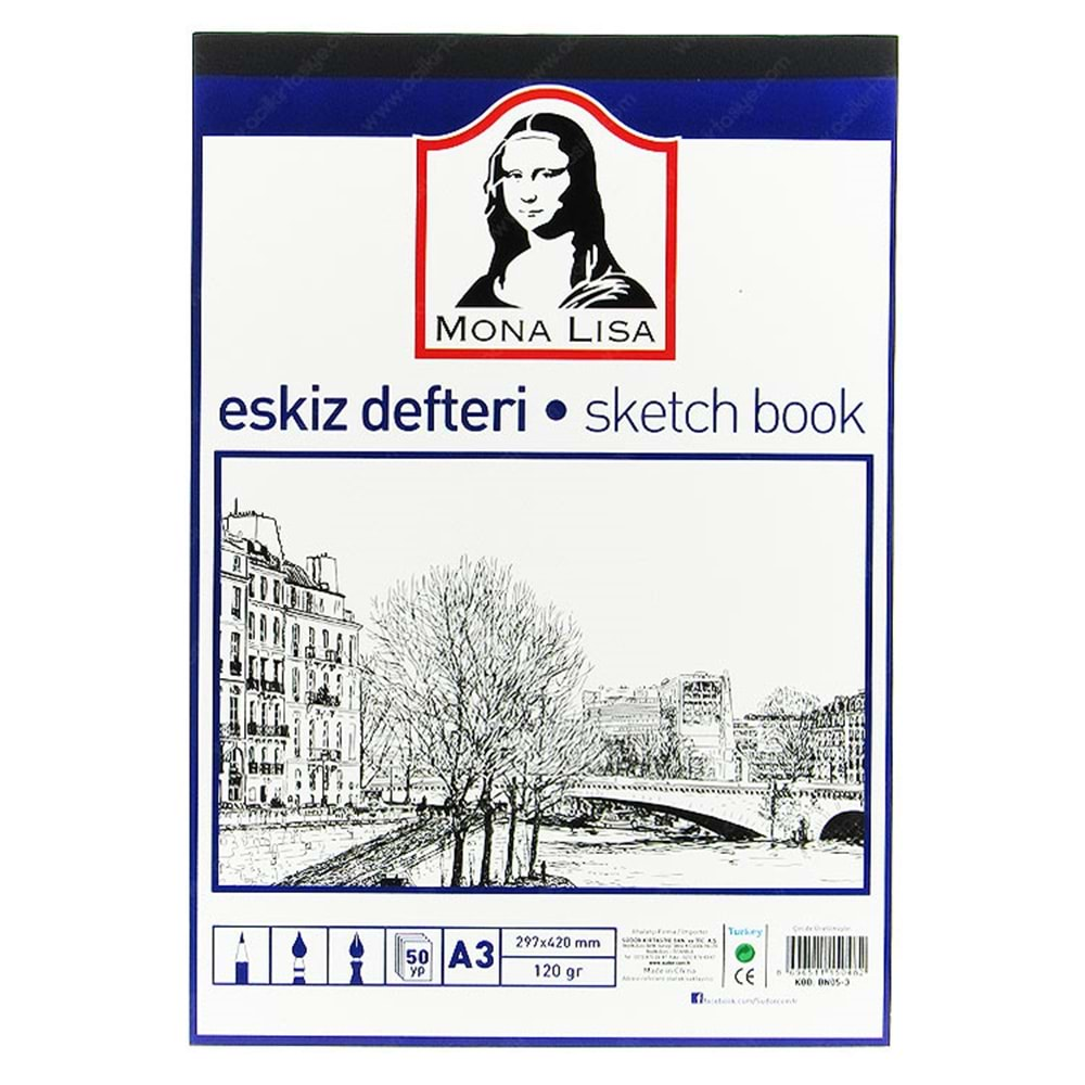 Monalisa Eskiz Defteri A5 120 G 50 Yp Telli