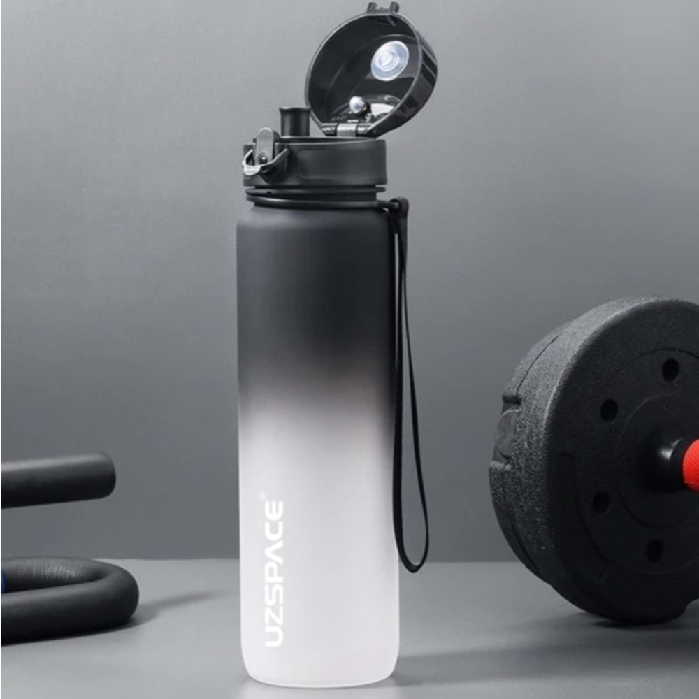 Uzspace 500 Ml Tiritan Matara 3026 Siyah Beyaz