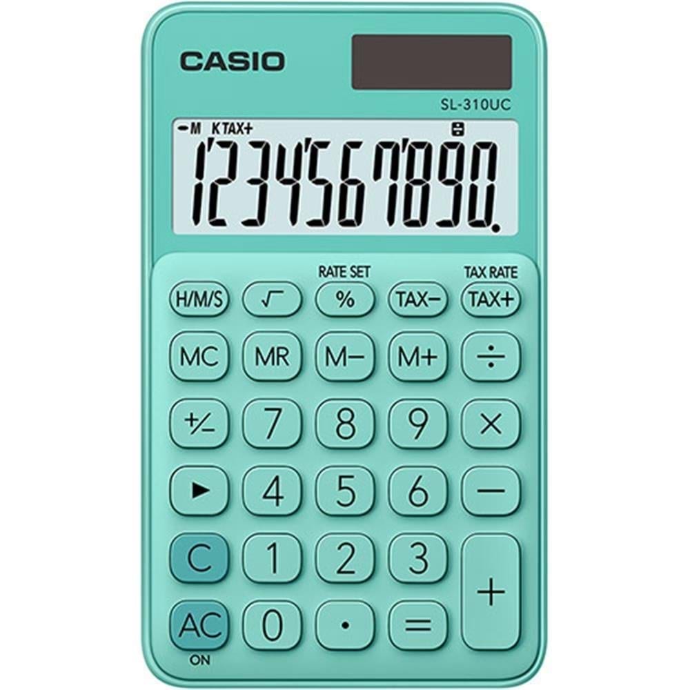 Casio Sl-310Uc-Gn Cep Tipi 10 Hane Yeşil Hesap Makinası