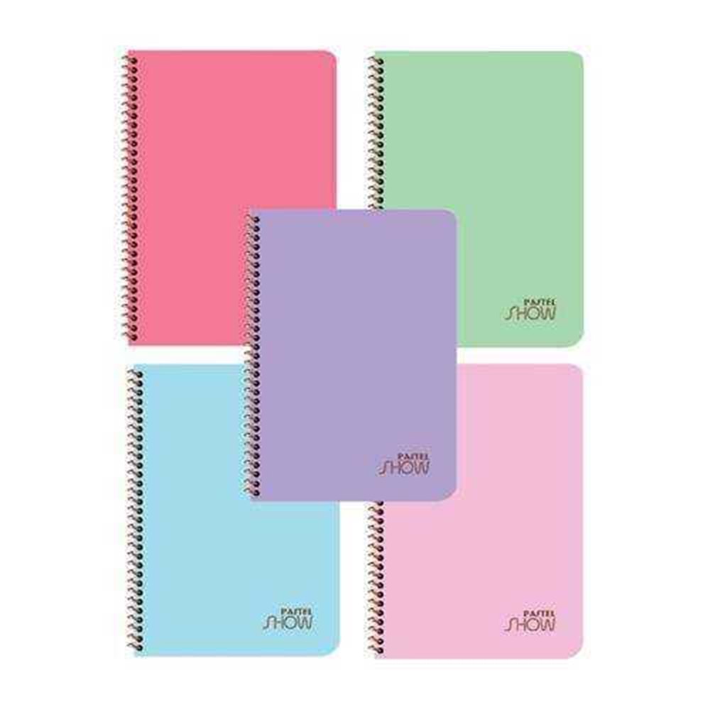 Keskin Color KESKİN PASTEL SHOW PP KAPAK SPİRALLİ DEFTER A5 72 YP. ÇİZGİLİ 324511-99