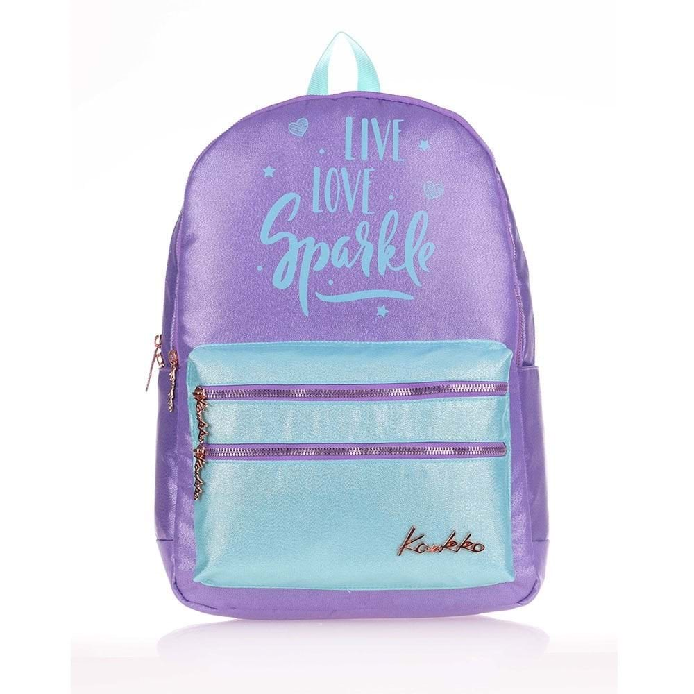 Kaukko Sparkle Sırt Çantası (Duble Koyu Lila) K1571