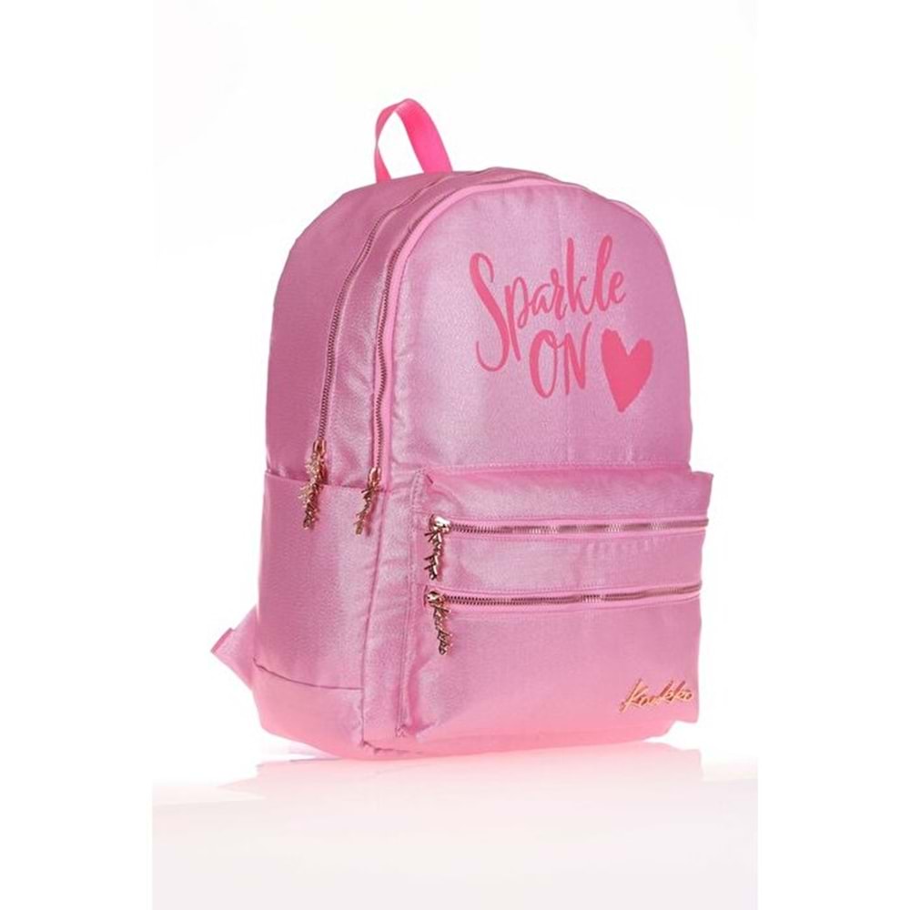 Kaukko Sparkle Sırt Çantası (Pembe) K1564