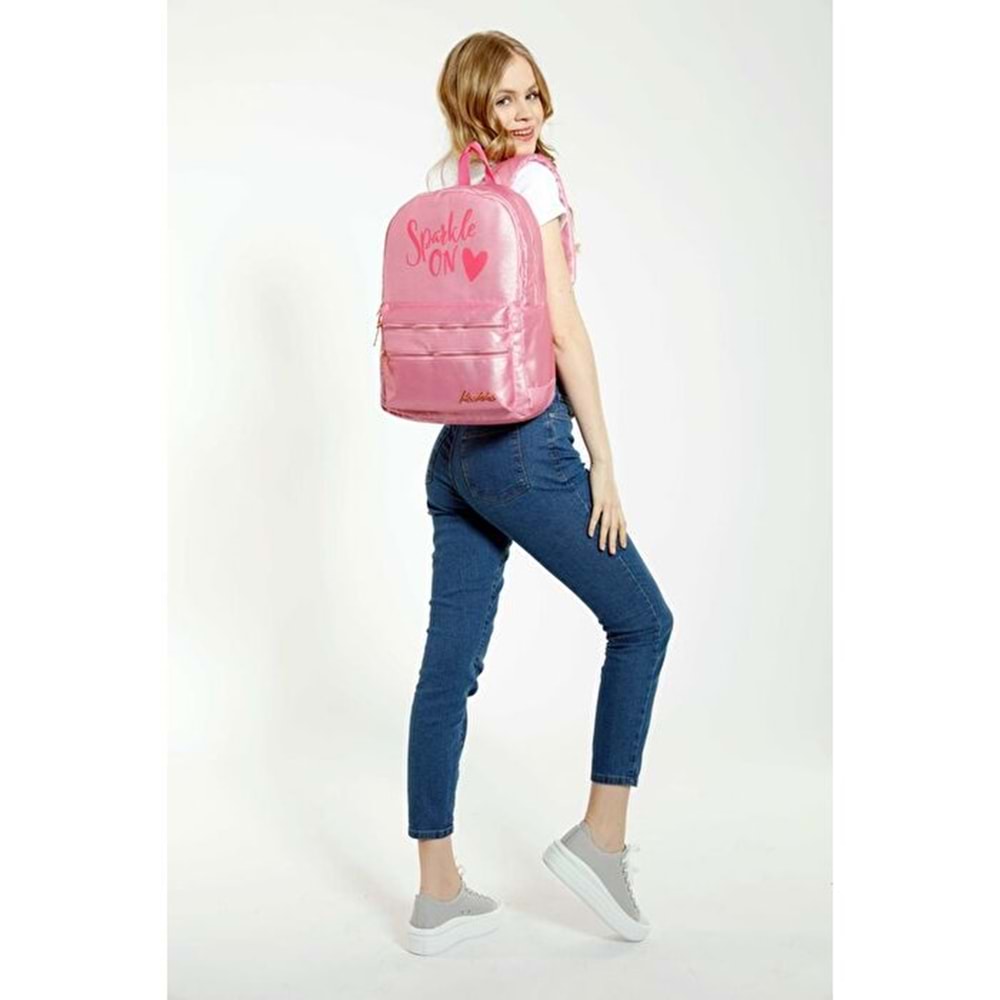 Kaukko Sparkle Sırt Çantası (Pembe) K1564
