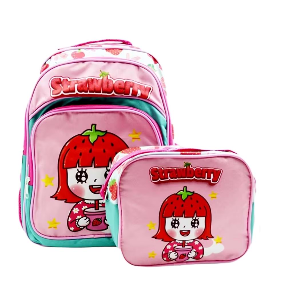 Sentor Snılk23-06K Strawberry Yeşil İlkokul Çantası