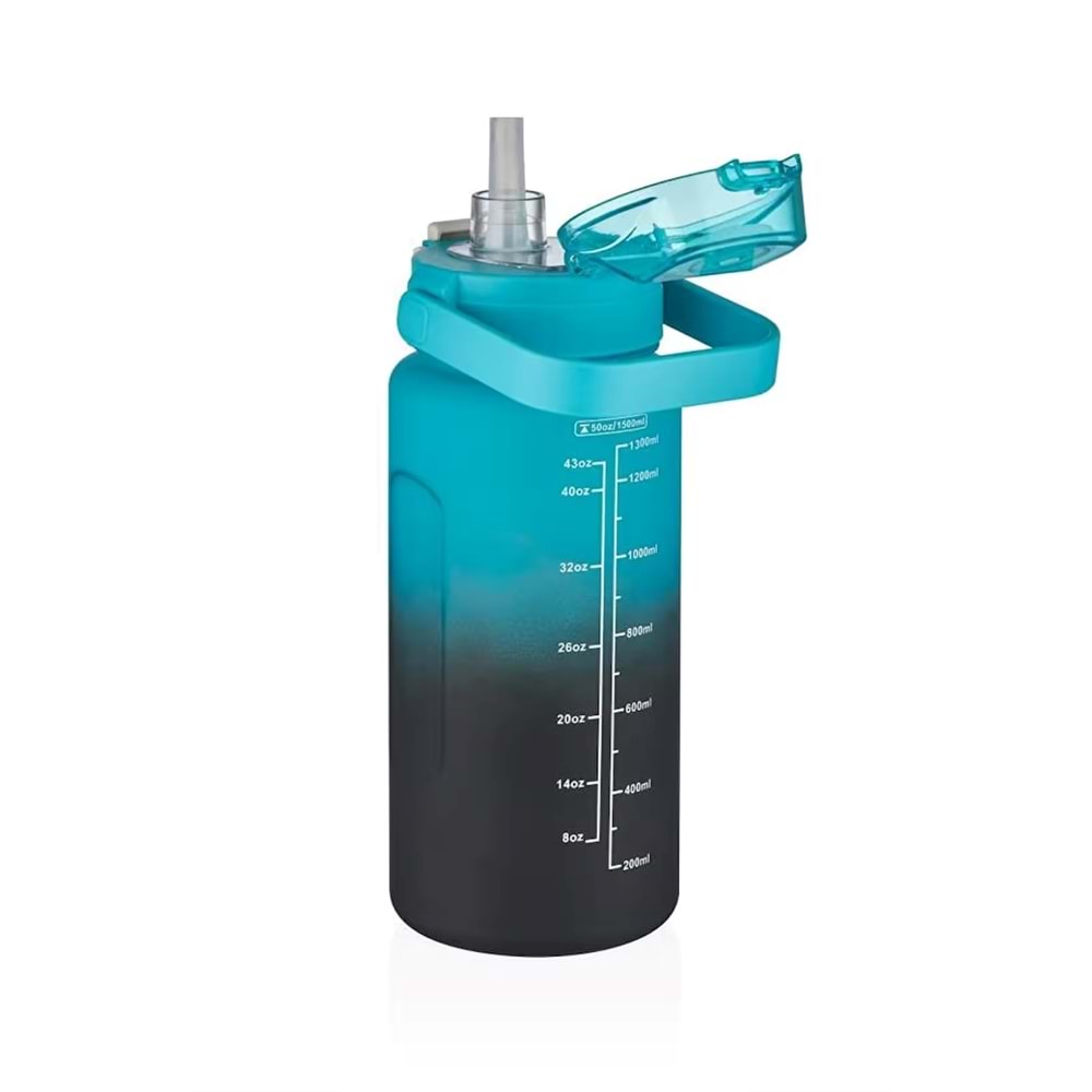 Renk Pipetli Matara 1500 Ml Turkquoıse