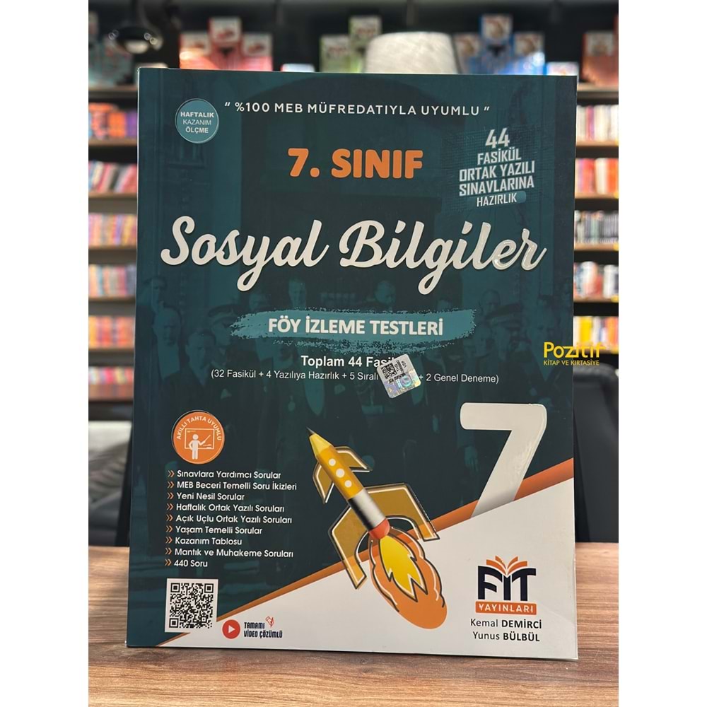 7. Sınıf Sosyal Bilgiler Föy İzleme Testleri 44 Fasikül Fit Yayınları