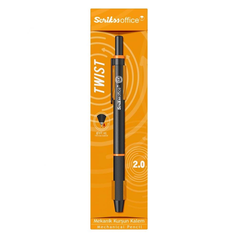 Twist Mekanik Kurşun Kalem 2.0 mm Turuncu