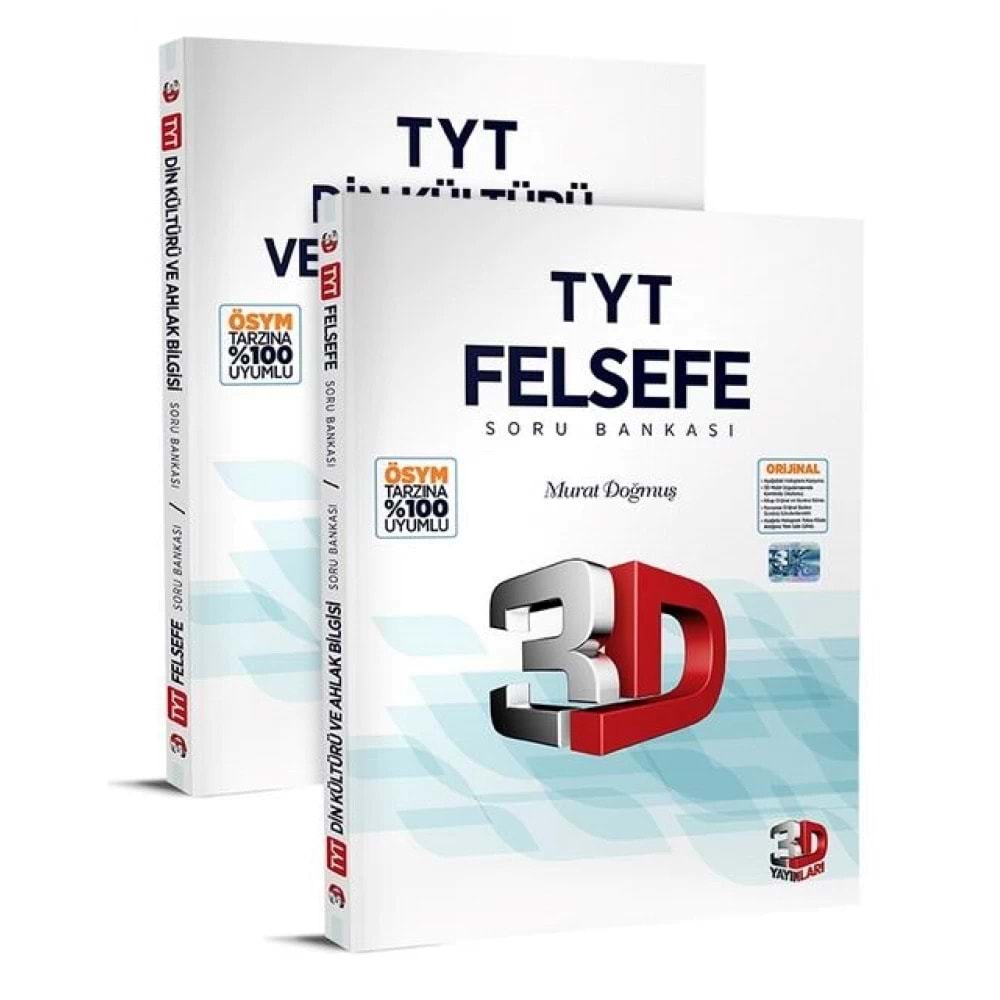 3D Yayınları TYT Din Kültürü Ve Ahlak Bilgisi Ve Felsefe Soru Bankası