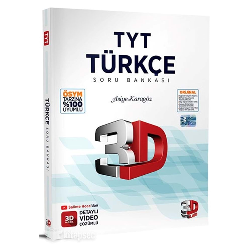 3D Yayınları TYT Türkçe Soru Bankası