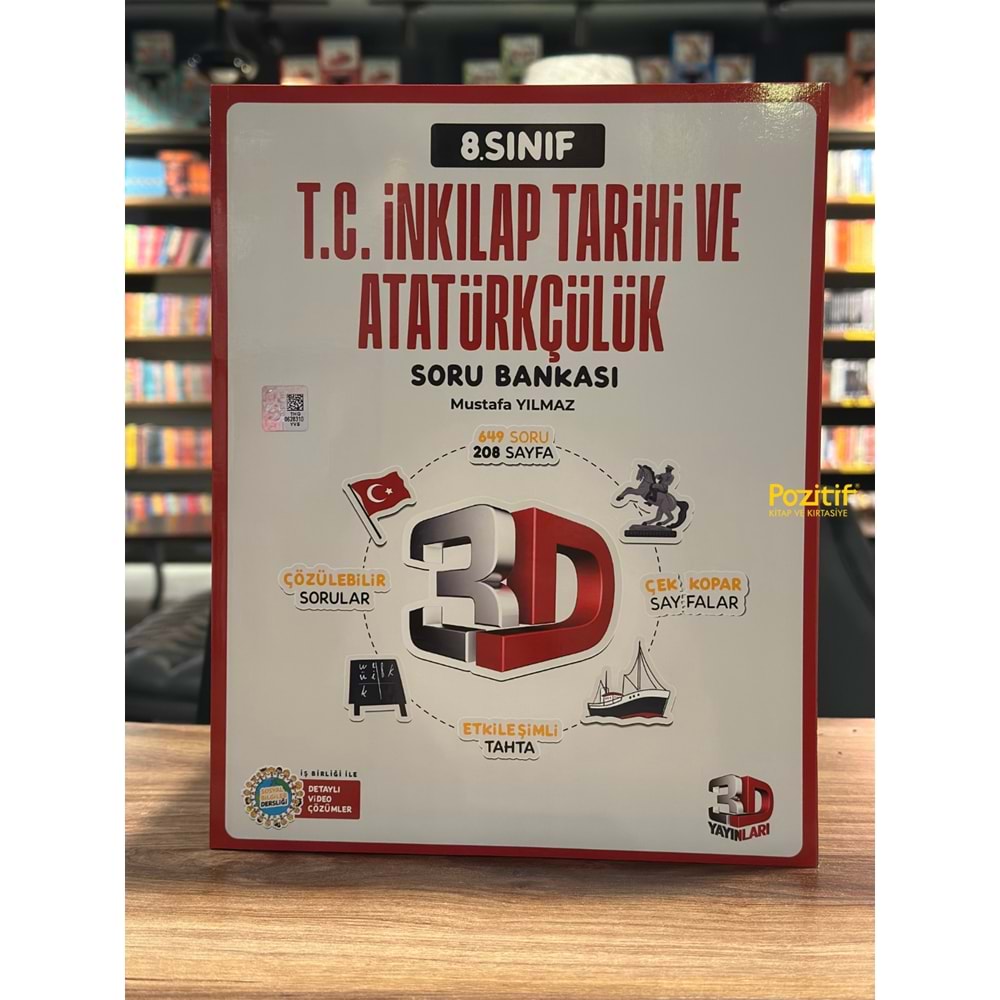 3D Yayınları 8. Sınıf T.C. İnkılap Tarihi Ve Atatürkçülük Soru Bankası