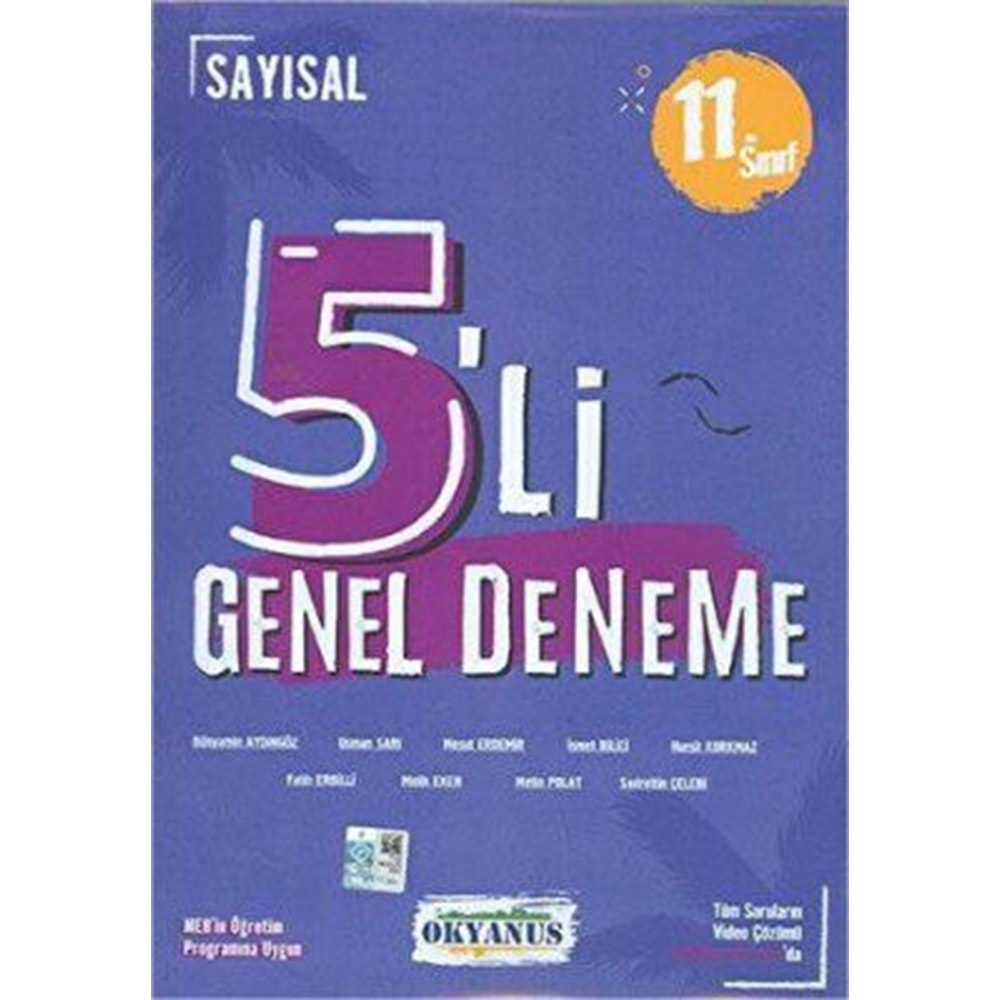 11.Sınıf Sayısal 5li Genel Deneme Okyanus Yayınları