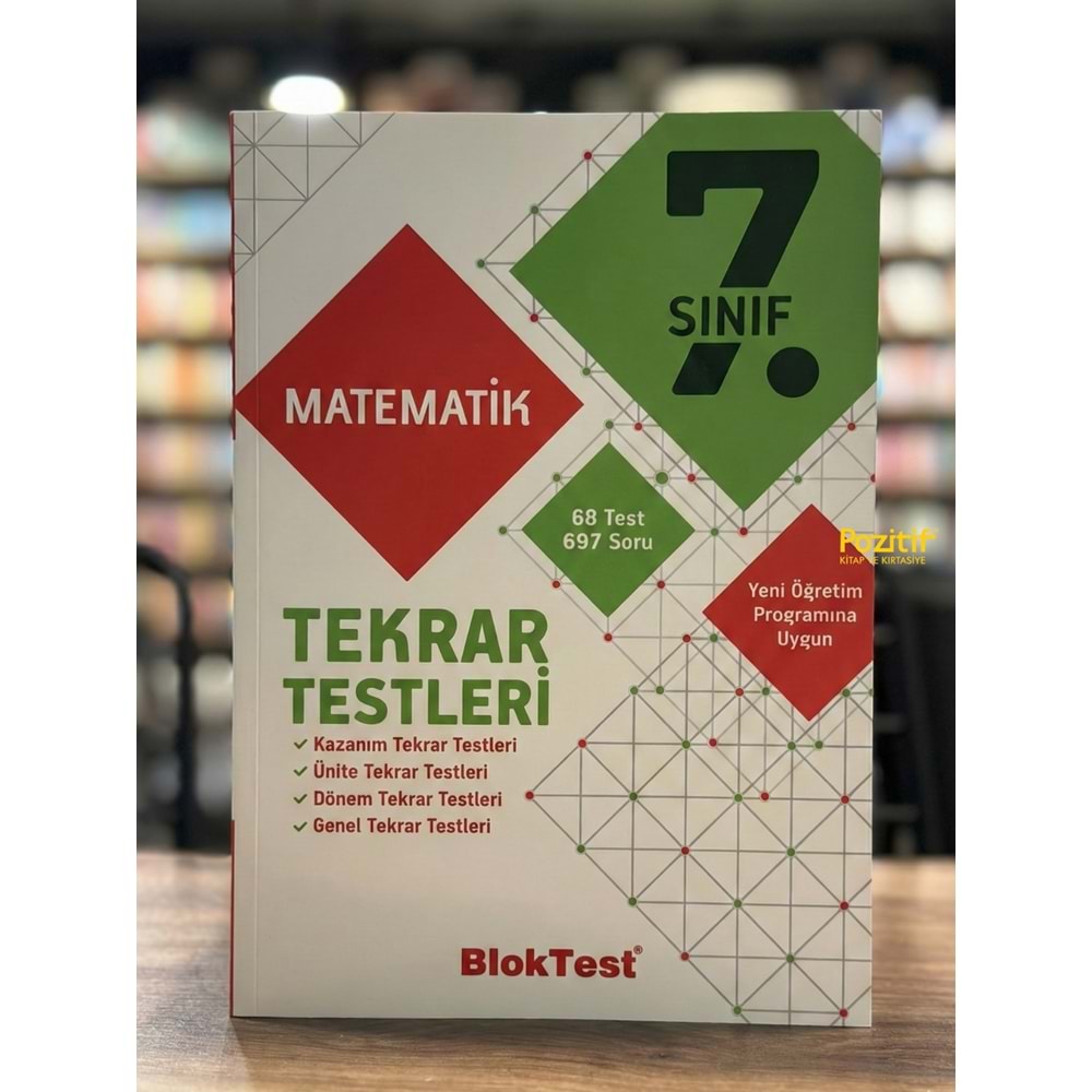 7.Sınıf Matematik Tekrar Testleri Blok Test Yayınları