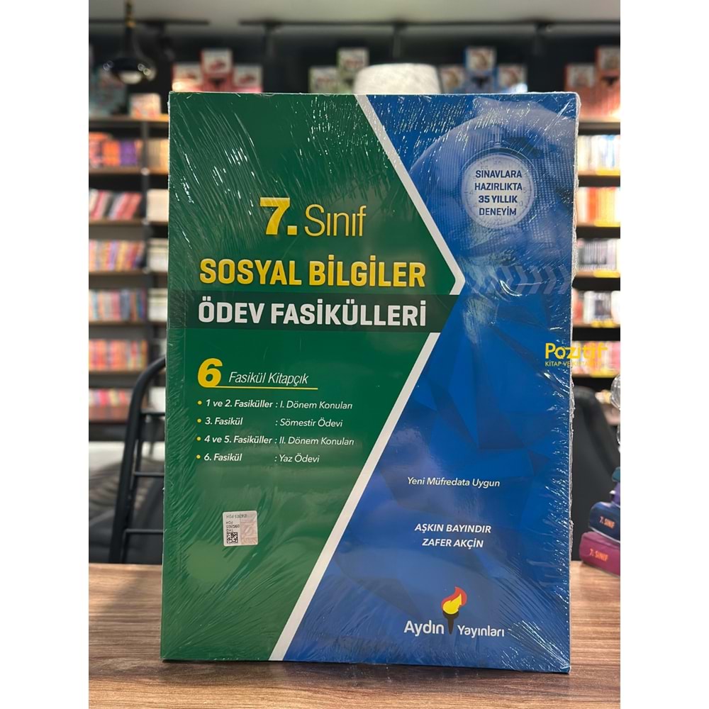 7. Sınıf Sosyal Bilgiler Ödev Fasikülleri Aydın Yayınları