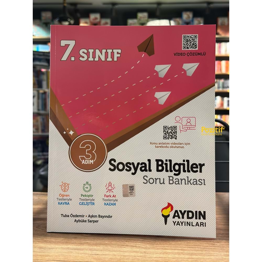 7. Sınıf Sosyal Bilgiler Üç Adım Soru Bankası Aydın Yayınları