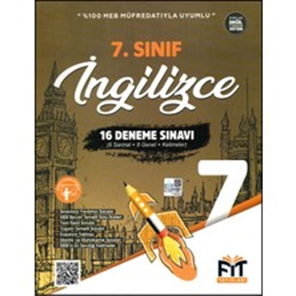 7. Sınıf İngilizce Föy İzleme Testleri 44 Fasikül Fit Yayınları