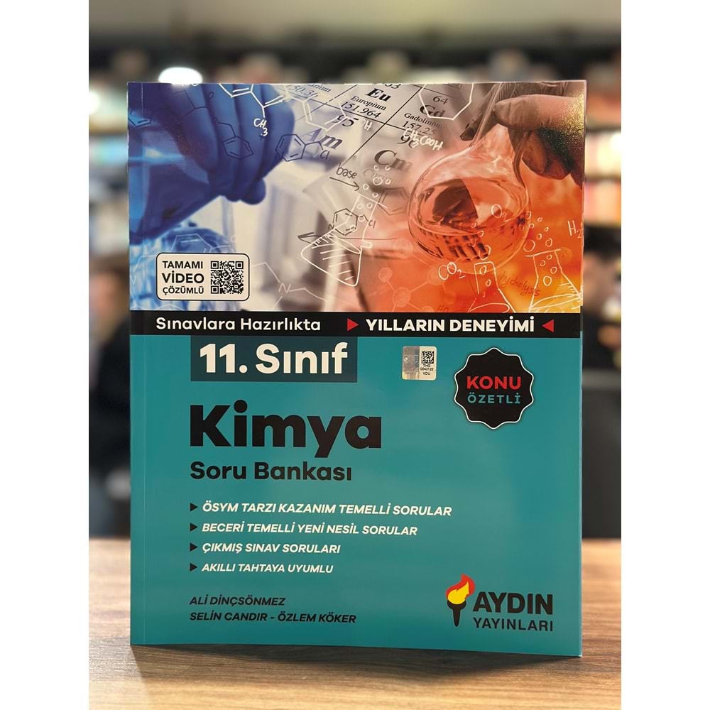 11. Sınıf Kimya Tamamı Video Çözümlü Soru Bankası Aydın Yayınları