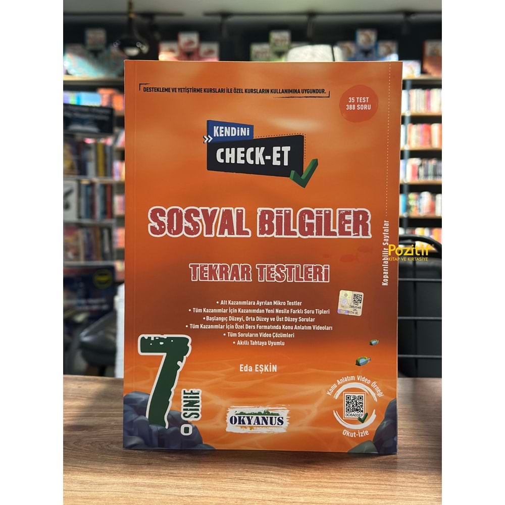 7. Sınıf Kendini Check - Et Sosyal Bilgiler Tekrar Testleri Okyanus Yayınları
