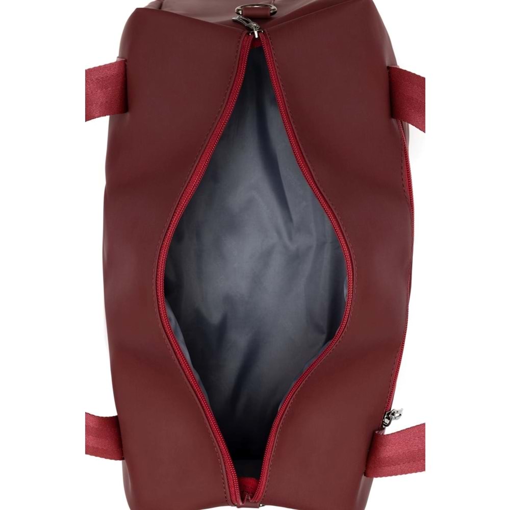 U.S. Polo Assn. Duffle P.U Deri Kabartmalı Bordo Çanta Plduf22601