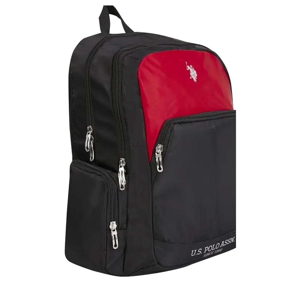 U.S. Polo Assn. 24427 Siyah - Kırmızı Okul Sırt Çantası