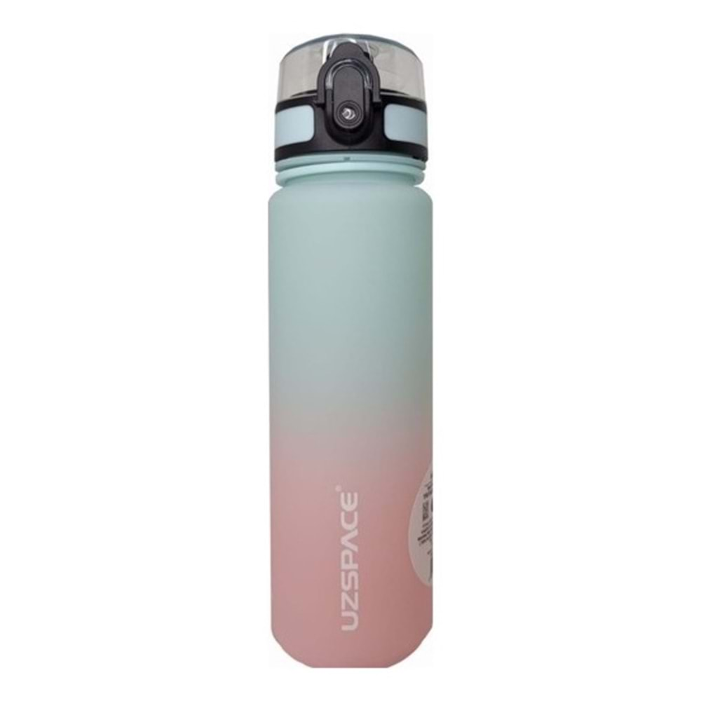 Uzspace Tritan 1000 Ml Matara Pink-Grey 3038-6