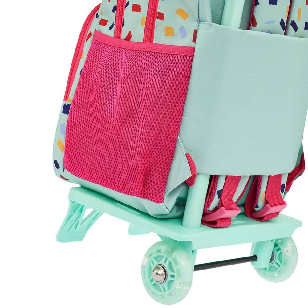 U.S. Polo Yeşil Pembe Çekçekli Okul Çantası Pltrl24159