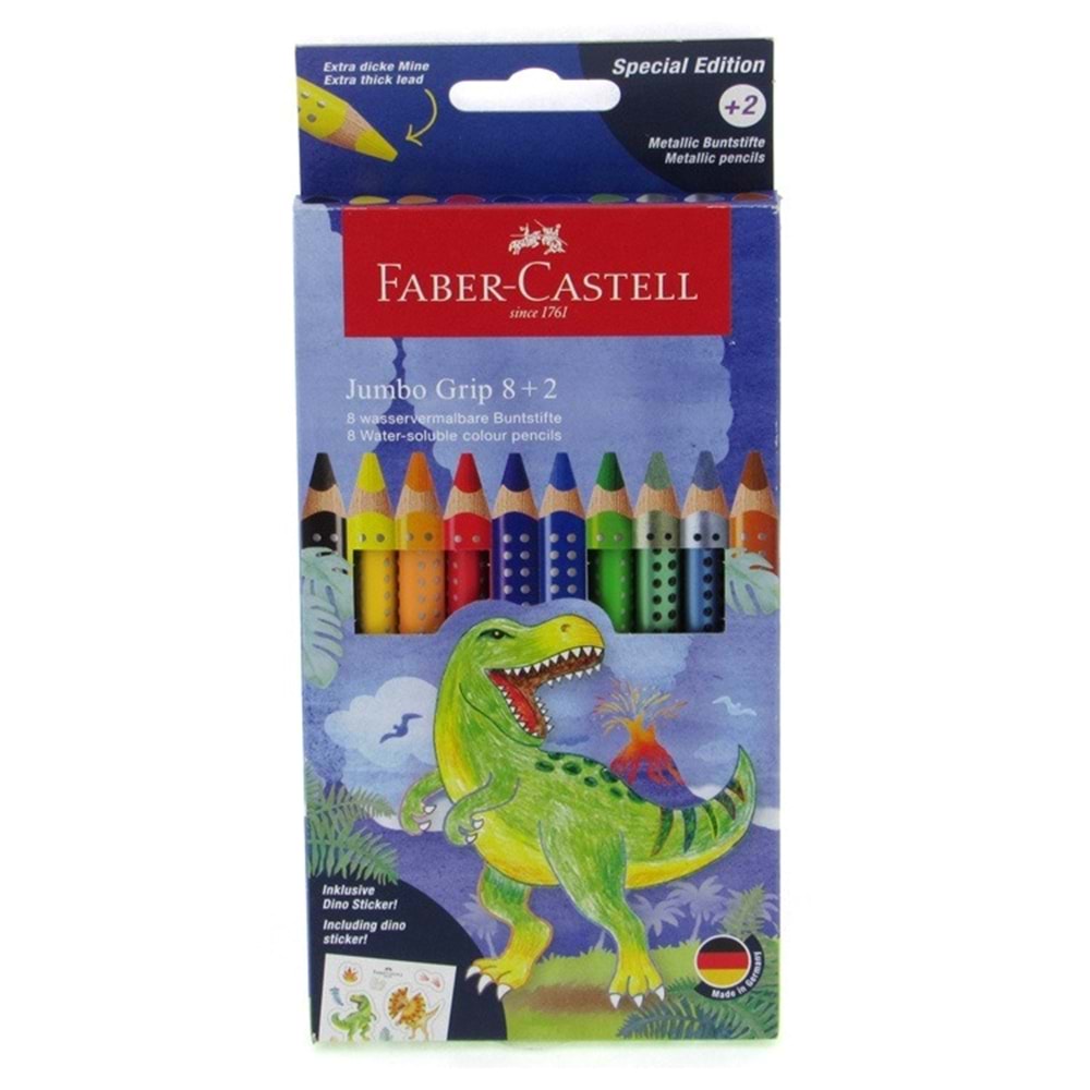 Faber-Castell Colour Pencil Jumbo Grip 8+2