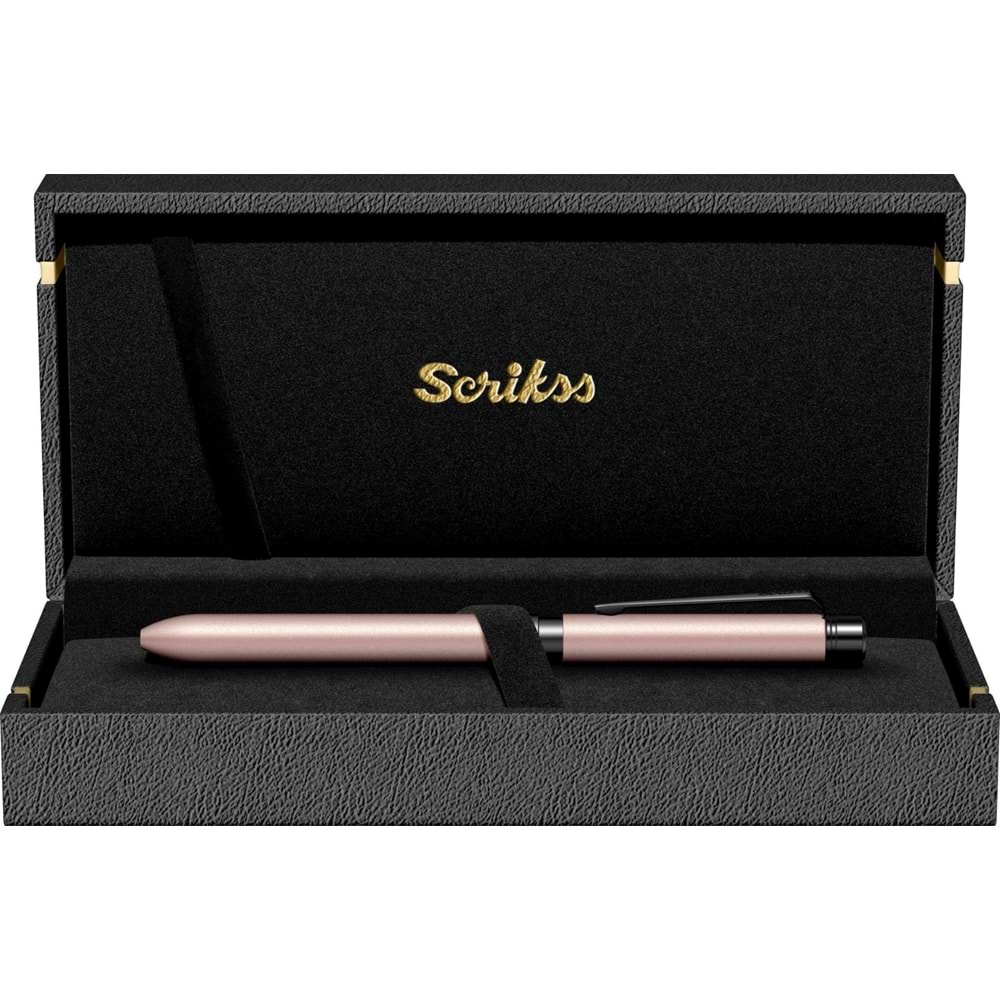 Scrikss 83 Trio Sport Multifonksiyon Kalem Metalik Pembe