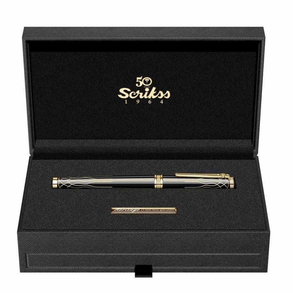 Scrikss Scriks Heritage Roller 50.yıl Özel Seri Altın Kaplama Dolma Kalem