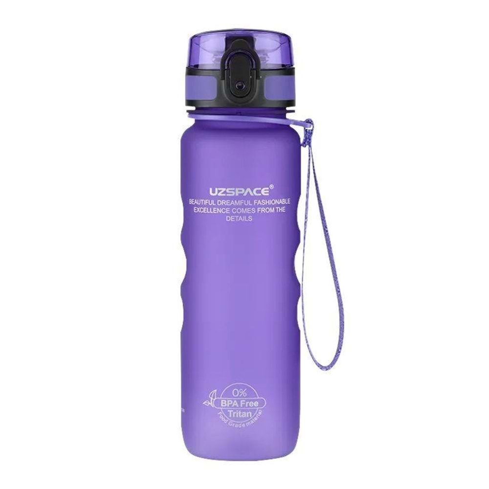 Uzspace 500ML Tutma Destekli Soft-Touch Tritan Su Matarası (Mor) 1215