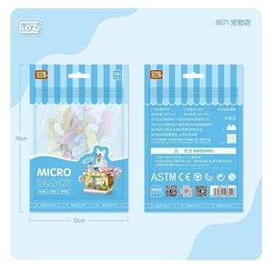 Loz 8601 Mikro Blok Çanta Pet Shop