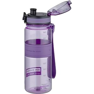 Uzspace 500 ml Orta Boy Silikon Gövde Tritan Su Matarası Purple