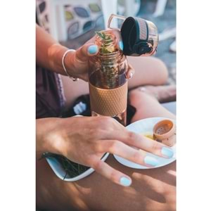 530ml Detoks Aparatlı Silikon Gövde Tritan Su Matarası