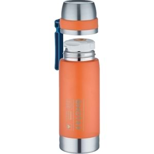 600 Ml Çelik Kamp Termosu Ağızlık Ve Ekstra Bardaklı