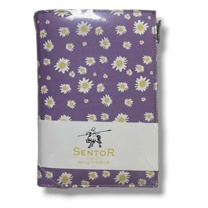 Sentor Sn-Ptfrd Papatya Desen Fermuarlı Defter