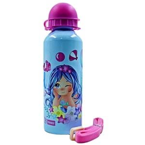 Aliminyum Matara 500 ml Mt-2510 4 Farklı Renk Ve Figürler