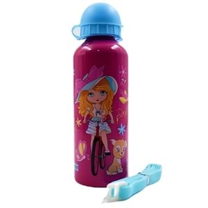 Aliminyum Matara 500 ml Mt-2510 4 Farklı Renk Ve Figürler