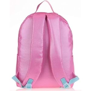 Kaukko Sparkle Üç Gözlü Pembe Şeffaf Cepli Okul ve Günlük Sırt Çantası - Kız Çocuk