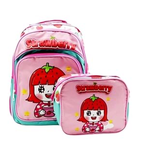 Sentor Snılk23-06K Strawberry Yeşil İlkokul Çantası