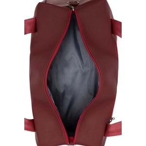 U.S. Polo Assn. Duffle P.U Deri Kabartmalı Bordo Çanta Plduf22601