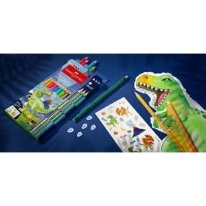 Faber Castell Colour Pencil Grip Dinosaurs 10+3 Colors